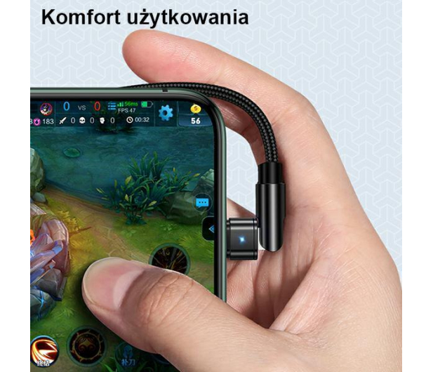 USAMS Kabel pleciony obrotowy U60 2A Lightning zielony - 1569067 - zdjęcie 6